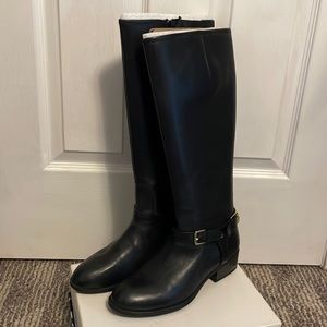 Ralph Lauren leather black riding boots